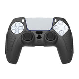 For PS5 Gamepad Silicone Protective Case Anti-Skid Soft Silicone Cover, White, Blue, Black, White+2 Hats, Blue+2 Hats, Black+2 Hats, White+8 Hats, Blue+8 Hats, Black+8 Hats