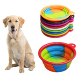 Silicone Folding Outfit Portable Travel Bowl Dog Feeder Water Food Dog Bowl Container