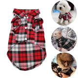 Summer Pet Dog Clothes for Small Dogs Fashion Cotton Cat Dog Plaid Shirt, XS, S, M, L