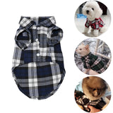 Summer Pet Dog Clothes for Small Dogs Fashion Cotton Cat Dog Plaid Shirt, XS, S, M, L