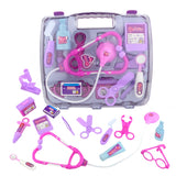 Simulation Stethoscope Set Portable Medicine Box Child Doctor Role Playing Toy, Stethoscope Set (Purple), Stethoscope Set (Blue)