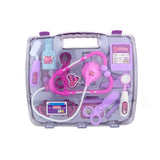 Simulation Stethoscope Set Portable Medicine Box Child Doctor Role Playing Toy, Stethoscope Set (Purple), Stethoscope Set (Blue)