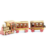 Wooden Three Section Locomotive Office Creative Home Decoration Simulation Toy, Wooden Three Section Train