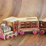 Wooden Three Section Locomotive Office Creative Home Decoration Simulation Toy, Wooden Three Section Train