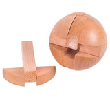 Wooden Adult Educational Toy Ball-shaped Lock Puzzle Toy