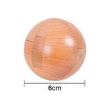 Wooden Adult Educational Toy Ball-shaped Lock Puzzle Toy