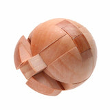 Wooden Adult Educational Toy Ball-shaped Lock Puzzle Toy