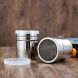 Stainless Steel 304 Dusting Powder Condiment Tank Fine Mesh Barrel Cocoa Powder Household Kitchen Tools, Cocoa Powder Tank