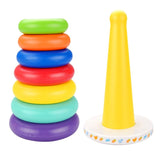 Music Rainbow Stacking Ring Rainbow Tower Tumbler Children Stacking Rings, Rainbow Tower