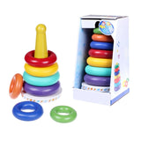 Music Rainbow Stacking Ring Rainbow Tower Tumbler Children Stacking Rings, Rainbow Tower