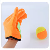 Outdoor Sports Toys Children Plush Sticky Ball Catching Gloves Set, S, L