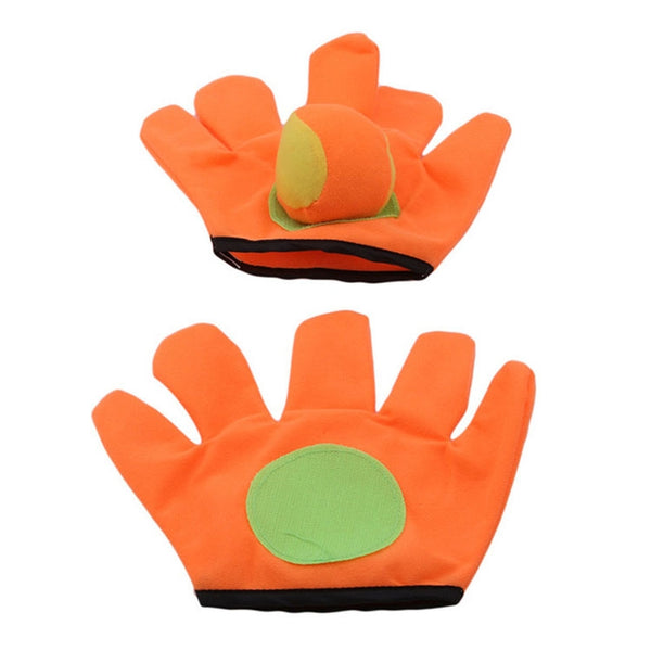 Outdoor Sports Toys Children Plush Sticky Ball Catching Gloves Set, S, L