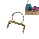 Square Frame Handbag Purse Metal Handle Accessories, Square Frame Handle