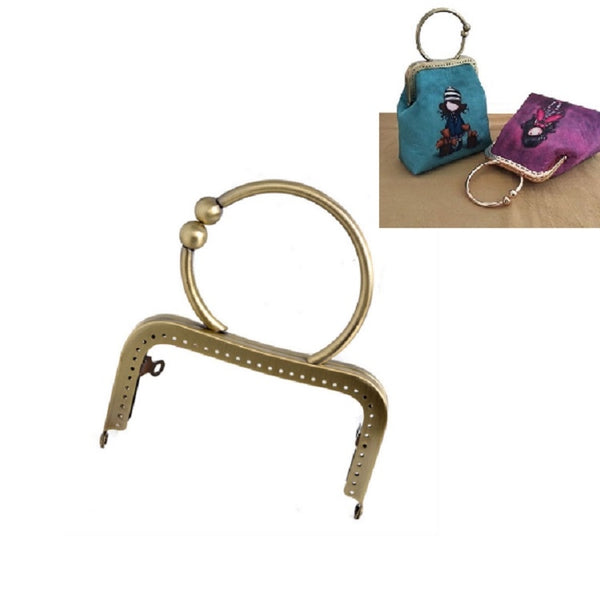 Square Frame Handbag Purse Metal Handle Accessories, Square Frame Handle