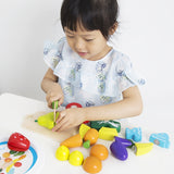 Woodiness Fruit Vegetables Cutting Toy Early Development and Education Toy for Children, Fruit Vegetables Cutting