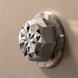 Mechanical Timer Stainless Steel Flower Creative Timer Magnetic Kitchen Reminder, Mechanical Timer