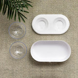 Transparent Pet Bowl Grain Storage Type Neck Protector Oblique Double Bowl, Oblique Double Bowl