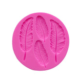 Feather Silicone Mold Fondant Cake Chocolate Decoration Mold, Feather Shape