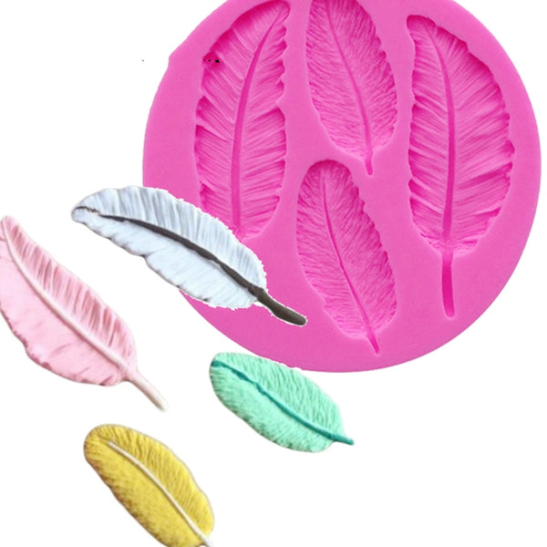 Feather Silicone Mold Fondant Cake Chocolate Decoration Mold, Feather Shape