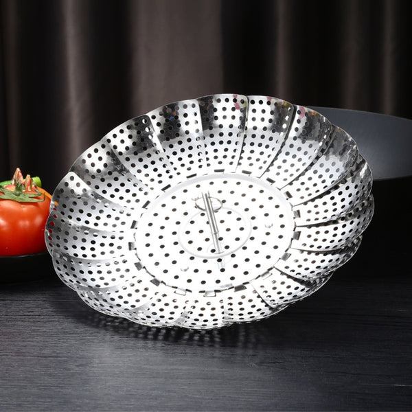 Stainless Steel Folding Retractable Lotus Steamer Tray, Lotus Steamer Tray