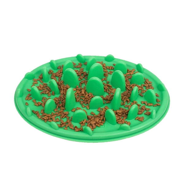 Pet Cat and Dog Jungle Silicone Anti-choke Food Bowl, 24x18cm, 30.5x22.5cm