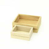 3 PCS Toy House Accessories Mini Wooden Box, Wooden Box