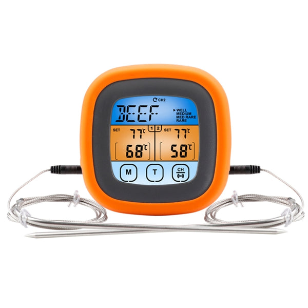 TS-6601-2 Kitchen Baking Touch Digital Double-Needle Color Screen Food Thermometer, TS-6601-2