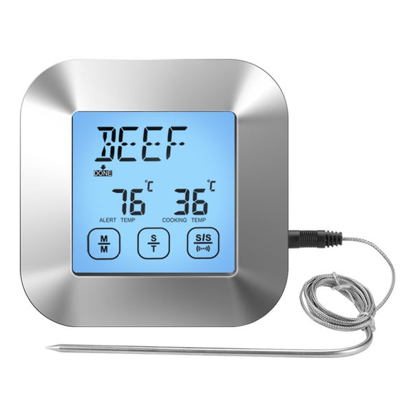 TS-82 Digital Kitchen Food Cooking BBQ Wireless Touch Screen Thermometer with Timer Alarm, TS-82