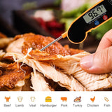 TS-BY52-Y Kitchen Food Cooking BBQ Foldable Waterproof Probe Thermometer(Yellow), TS-BY52-Y