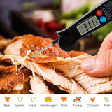 TS-BY54 Kitchen Food Cooking BBQ Foldable Waterproof Probe Thermometer(Black), TS-BY54