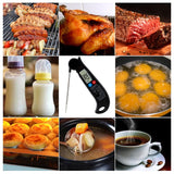 TS-BY54 Kitchen Food Cooking BBQ Foldable Waterproof Probe Thermometer(Black), TS-BY54