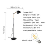 Adjustable Angle Metal Wooden Chassis Floor Lamp