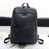 Wide Strap Casual PU Leather Double-shoulder Bag Messenger Bag for Men