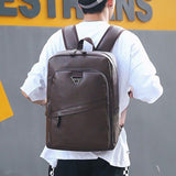 Wide Strap Casual PU Leather Double-shoulder Bag Messenger Bag for Men