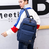 Outdoor Multi-function Comfortable Double Shoulders Bag Travel Backpack Bag with External USB Charging Port