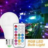 10W E27 RGB Dimmable Color Changing Lighting LED Light Bulbs