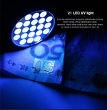 UV 21 LEDs 395NM Ultra Violet Torch LED Flashlight Light Lamp Detector for Dog Urine Pet Stains