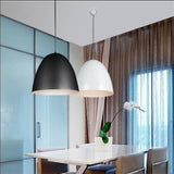 Modern Minimalist Cafe Simple Living Room Bedroom Restaurant Bar Engineering Commercial Lamps, Diameter: 25cm, 25cm Black, 25cm White