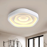 Modern Minimalist Warm Living Room Master Bedroom LED Ceiling Lamp, Stepless Dimming + Remote Control, Diameter: 430mm, 430mm (White Light)