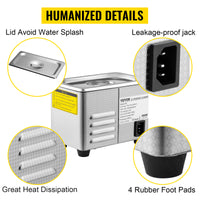 VEVOR Home Appliance 0.8L 2L 3L 6L 15L Ultrasonic Cleaner Portable Washing Machine Dishwasher Lave-Dishes Ultrasound Bath Sonic