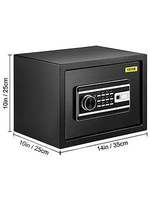 VEVOR Fingerprint Locks Safe Deposit Box 0.8/1.7/2.1 Cubic Feet Digital Electronic Secret Hidden Piggy Bank for Store Money Guns