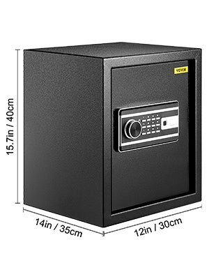 VEVOR Fingerprint Locks Safe Deposit Box 0.8/1.7/2.1 Cubic Feet Digital Electronic Secret Hidden Piggy Bank for Store Money Guns