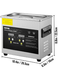 VEVOR 2L 3L 6L 10L 15L Upgraded Ultrasonic Cleaner Lave-Dishes Portable Washing Machine Diswasher Ultrasound Home Appliances